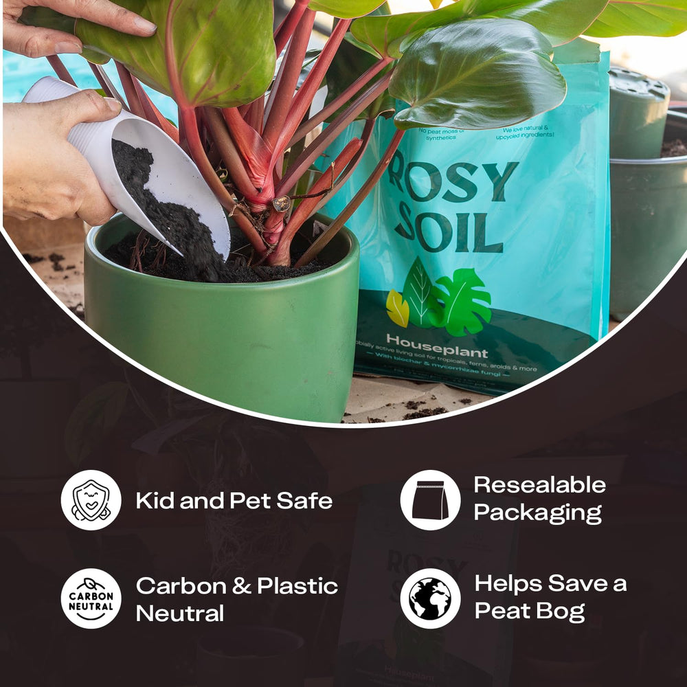 Rosy Soil resealable zipper detail preserving freshness and microbes