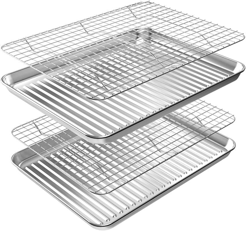Rottay set frontal mostrando bandejas y rejillas, durabilidad para hornear