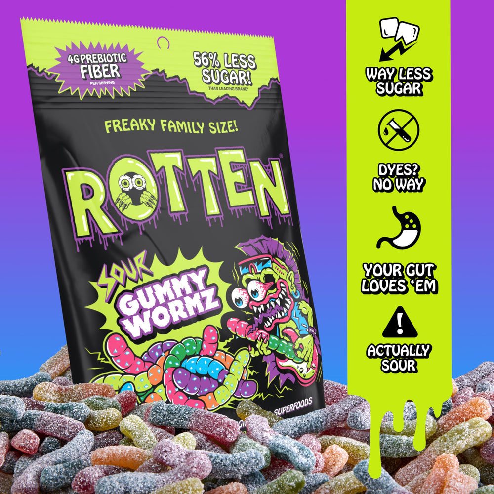 Rotten surtido de sabores coloridos, opción sabrosa y variada