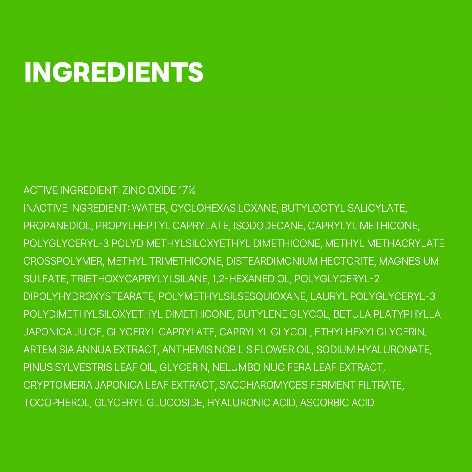 ROUND LAB etiqueta con ingredientes y libre de fragancias