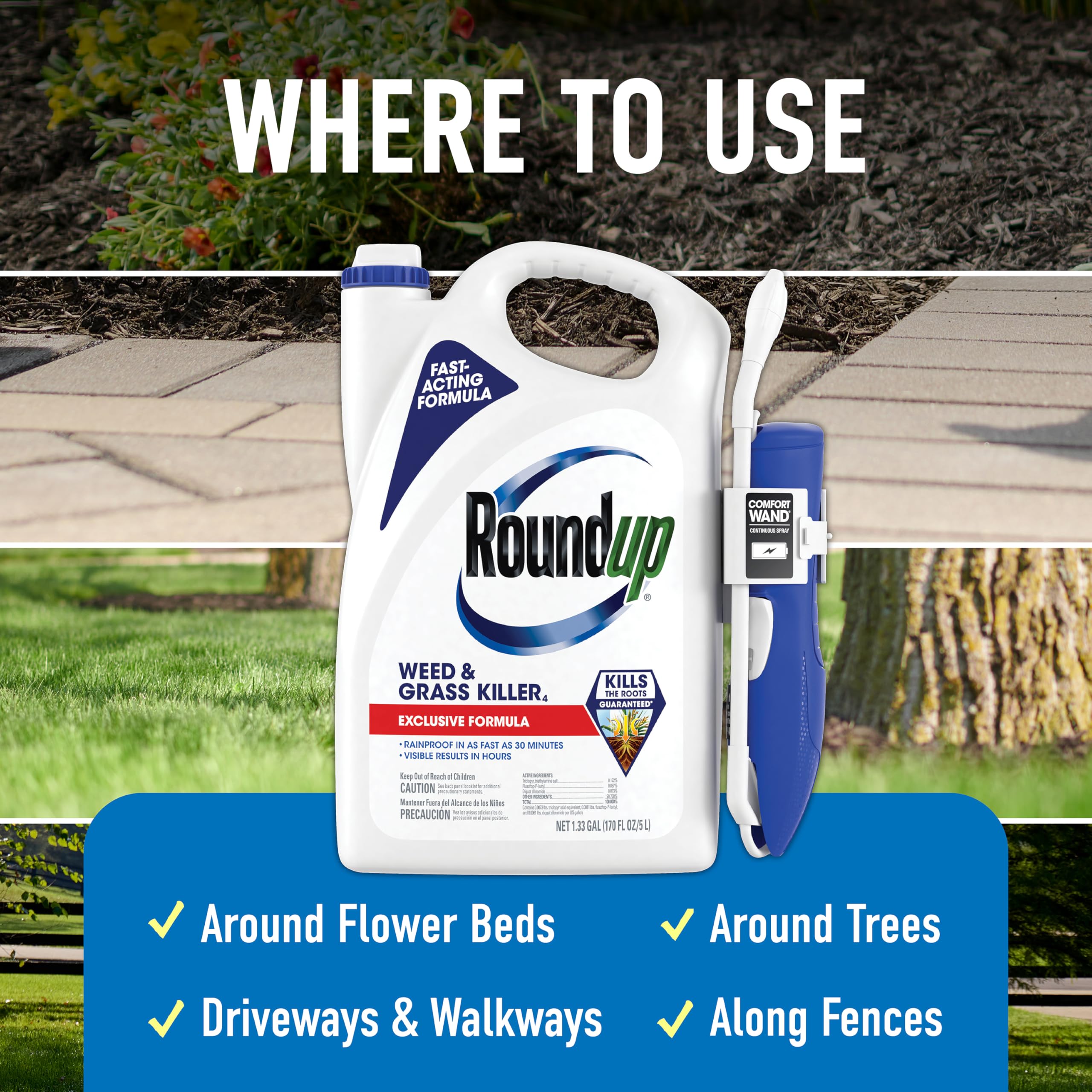 Roundup Comfort Wand acoplada para pulverización continua y precisión