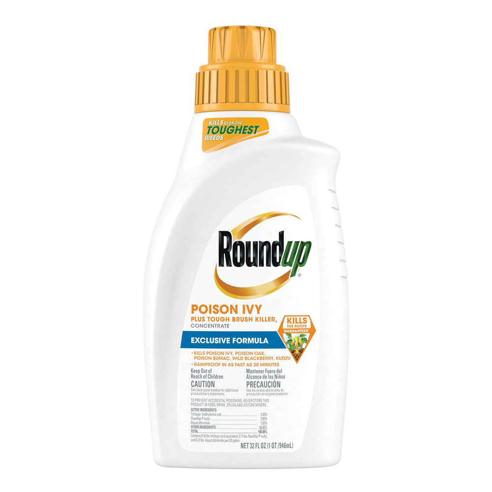 Roundup envase frontal del concentrado mostrando rendimiento