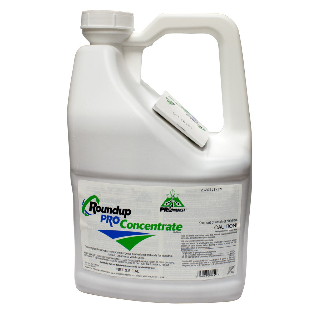 Roundup Pro envase frontal mostrando etiqueta y rendimiento profesional