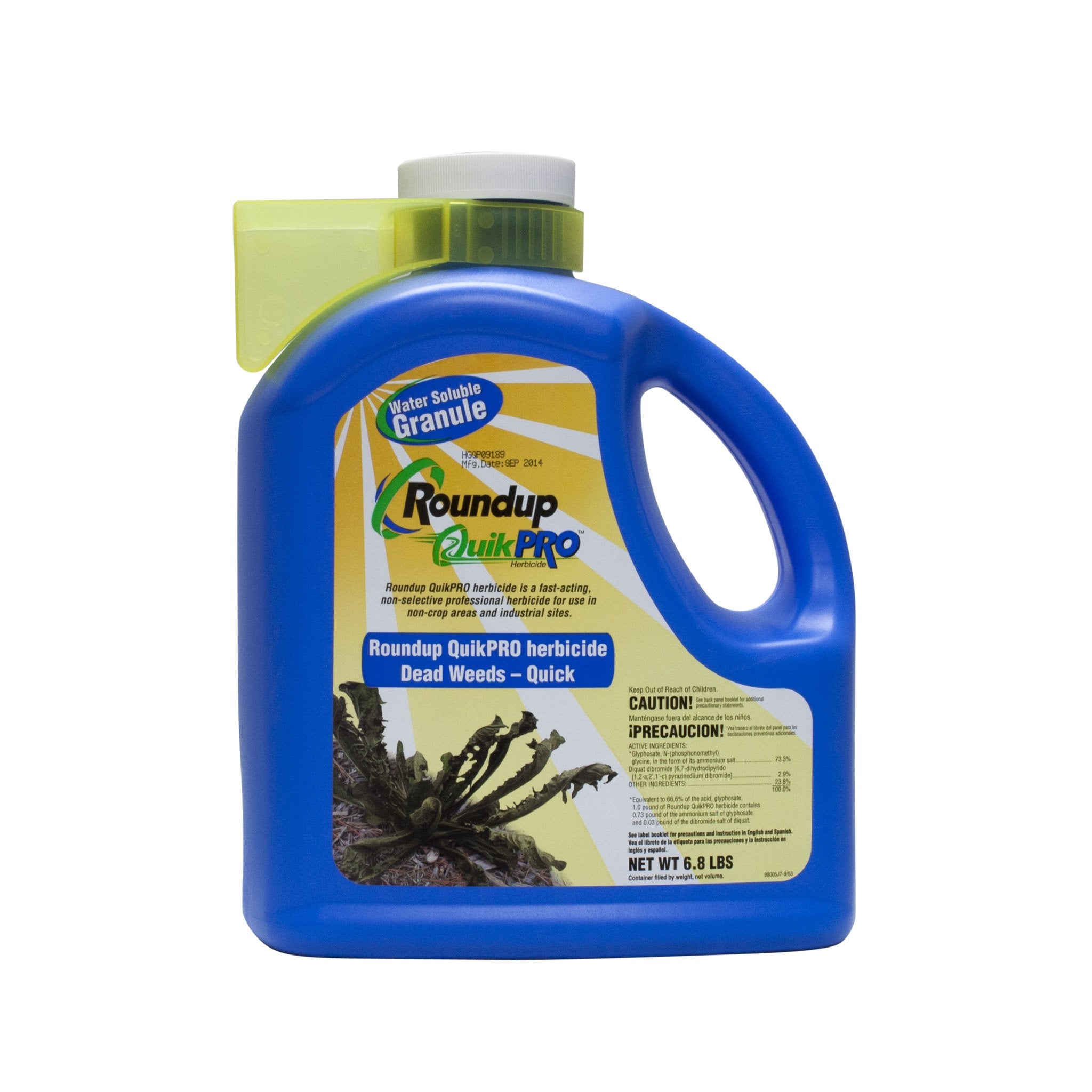 Roundup QuickPro envase frontal muestra etiqueta y uso claro