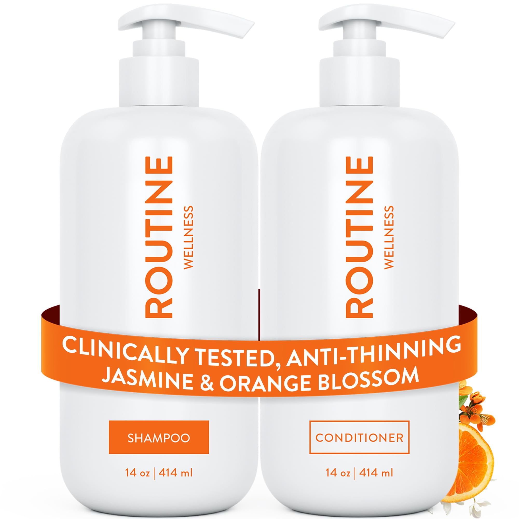 Routine Wellness set frontal con botellas y fragancia que aporta volumen