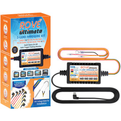 ROVE kit hardwire vista frontal con componentes para instalación segura