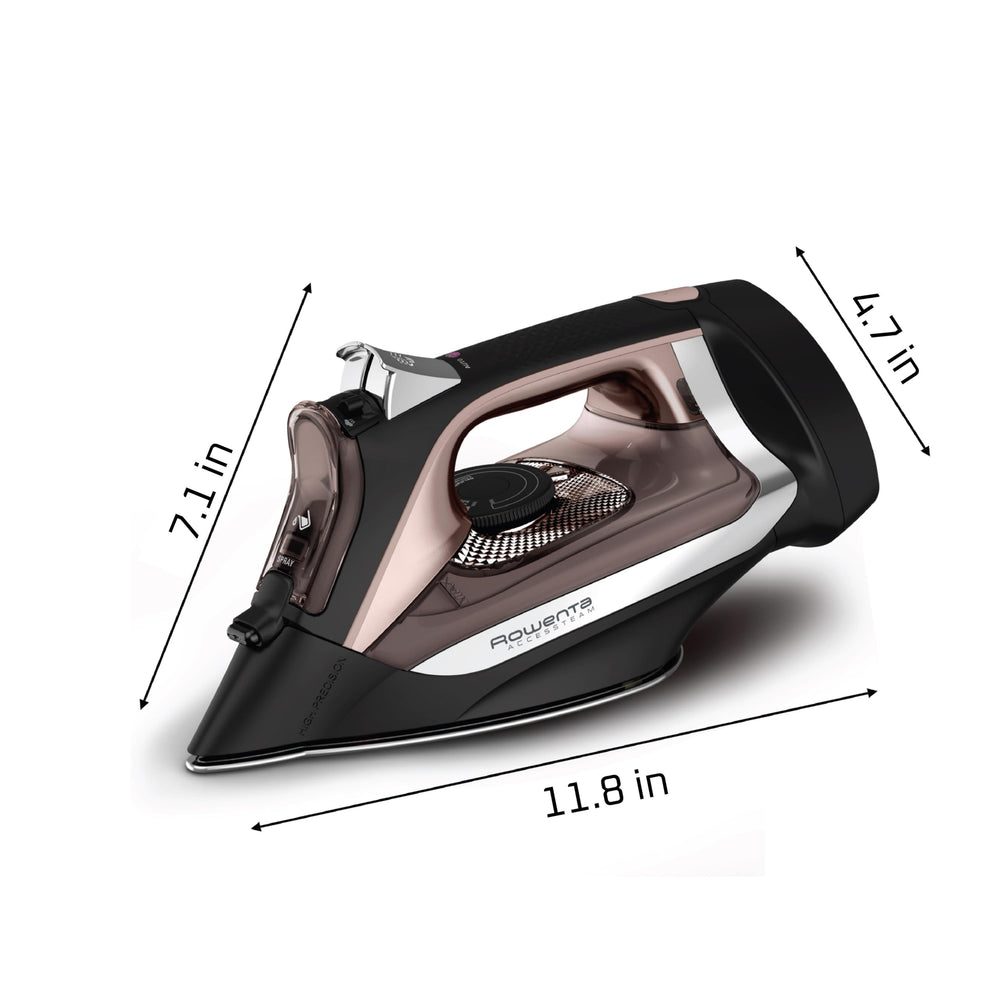 Rowenta AccessSteam mango y controles ergonómicos para manejo cómodo y ajustes fáciles