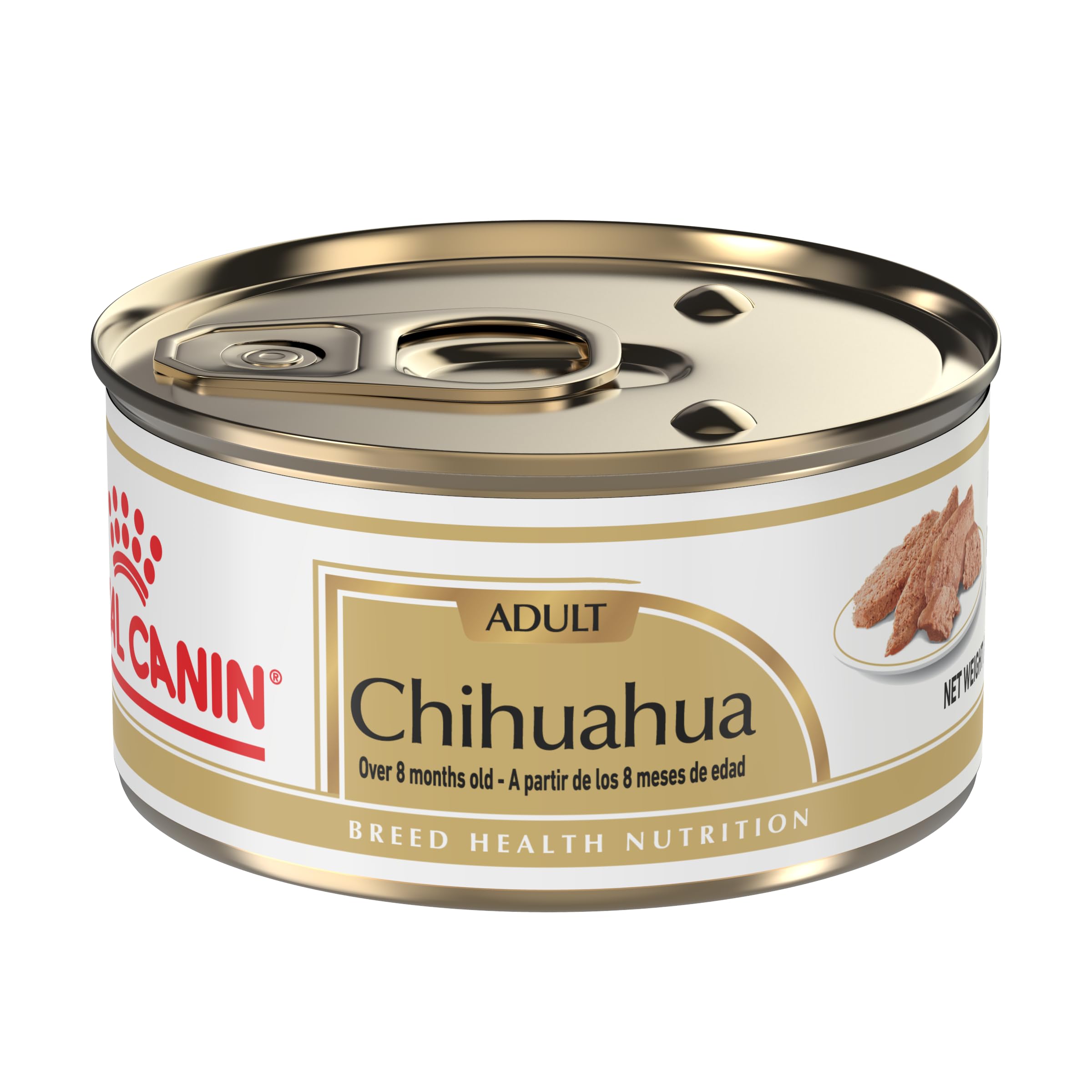 ROYAL CANIN paquete frontal que muestra lata de 3 oz y beneficio nutricional