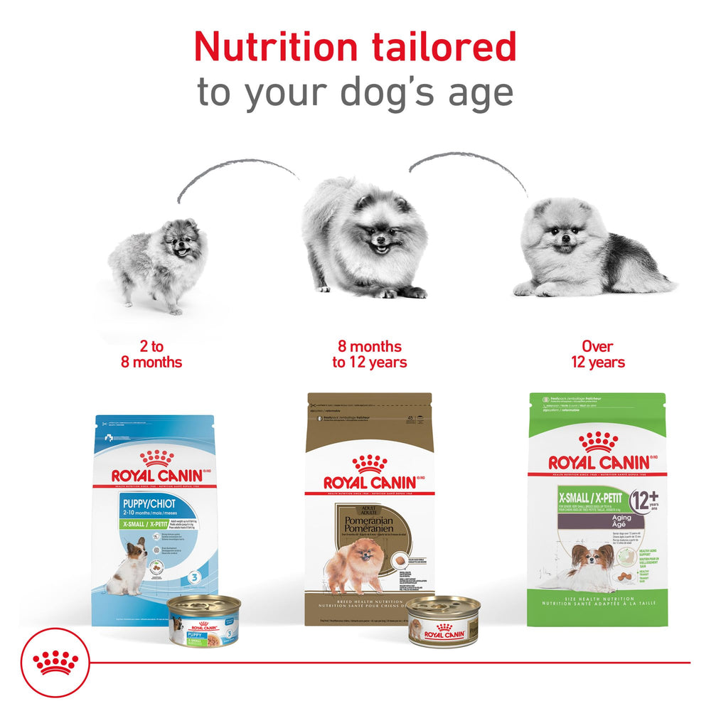 ROYAL CANIN bolsa comparada con una regla para referencia de tamaño