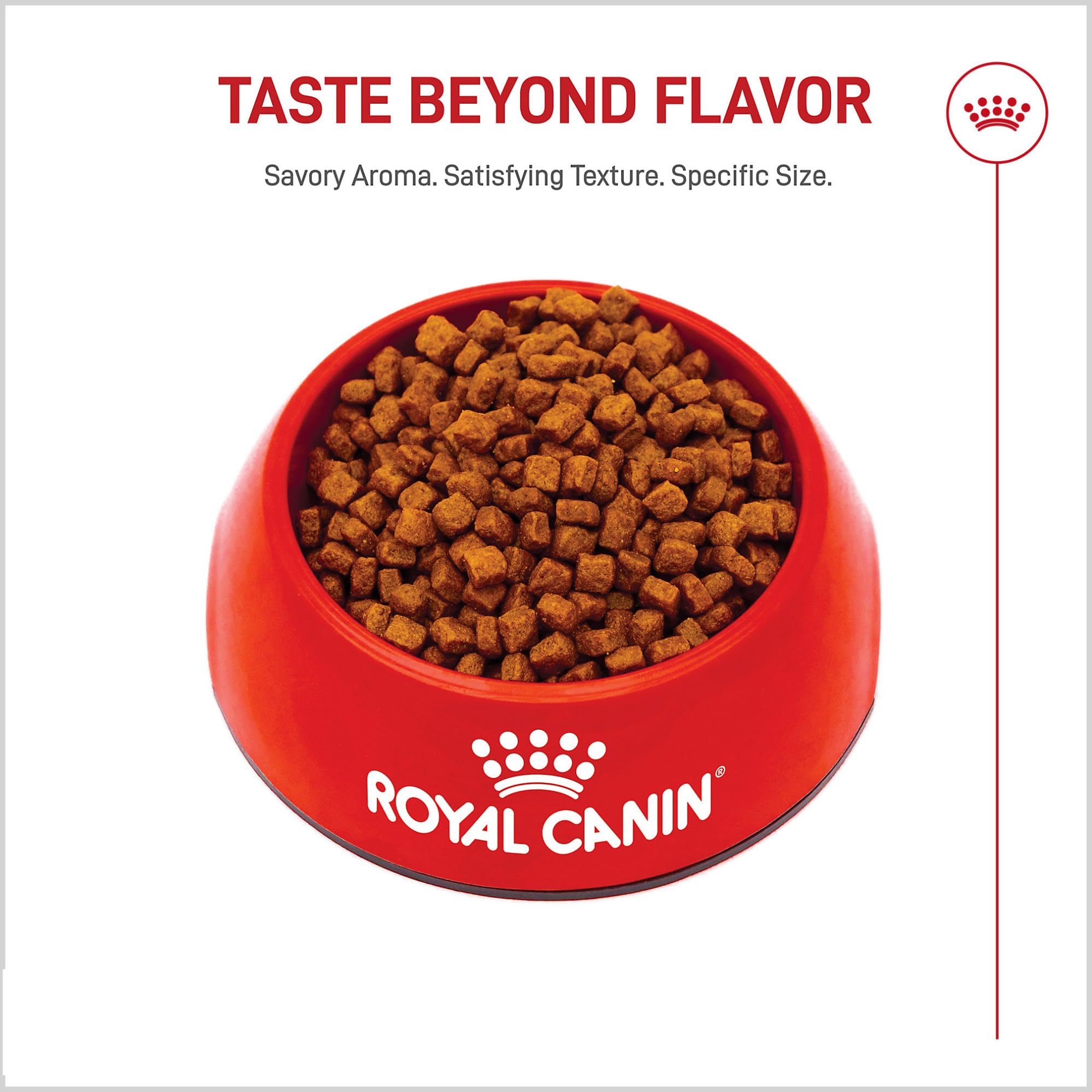 ROYAL CANIN etiqueta nutricional que muestra nutrientes clave para crecimiento