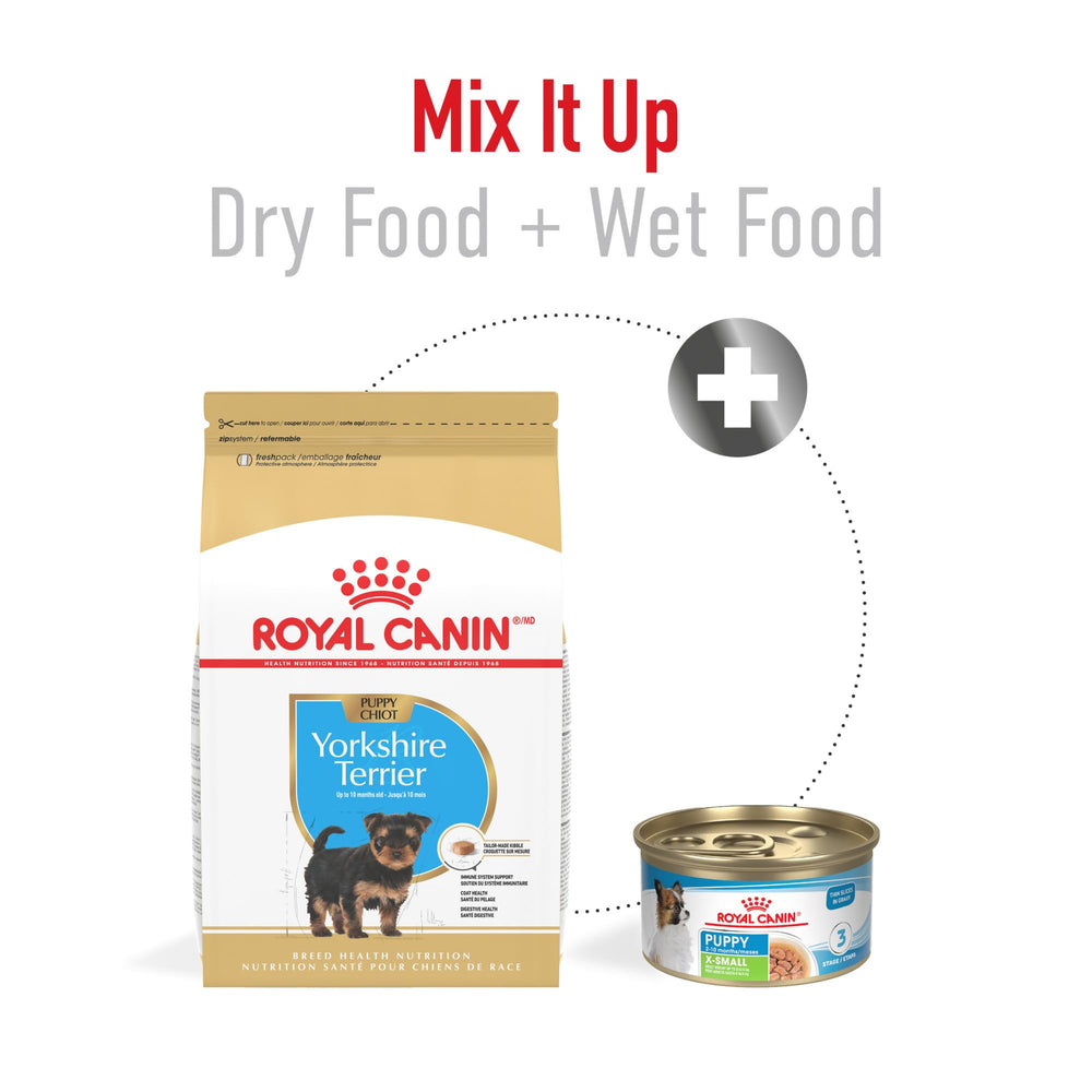 ROYAL CANIN comparación de tamaño de croqueta para razas pequeñas
