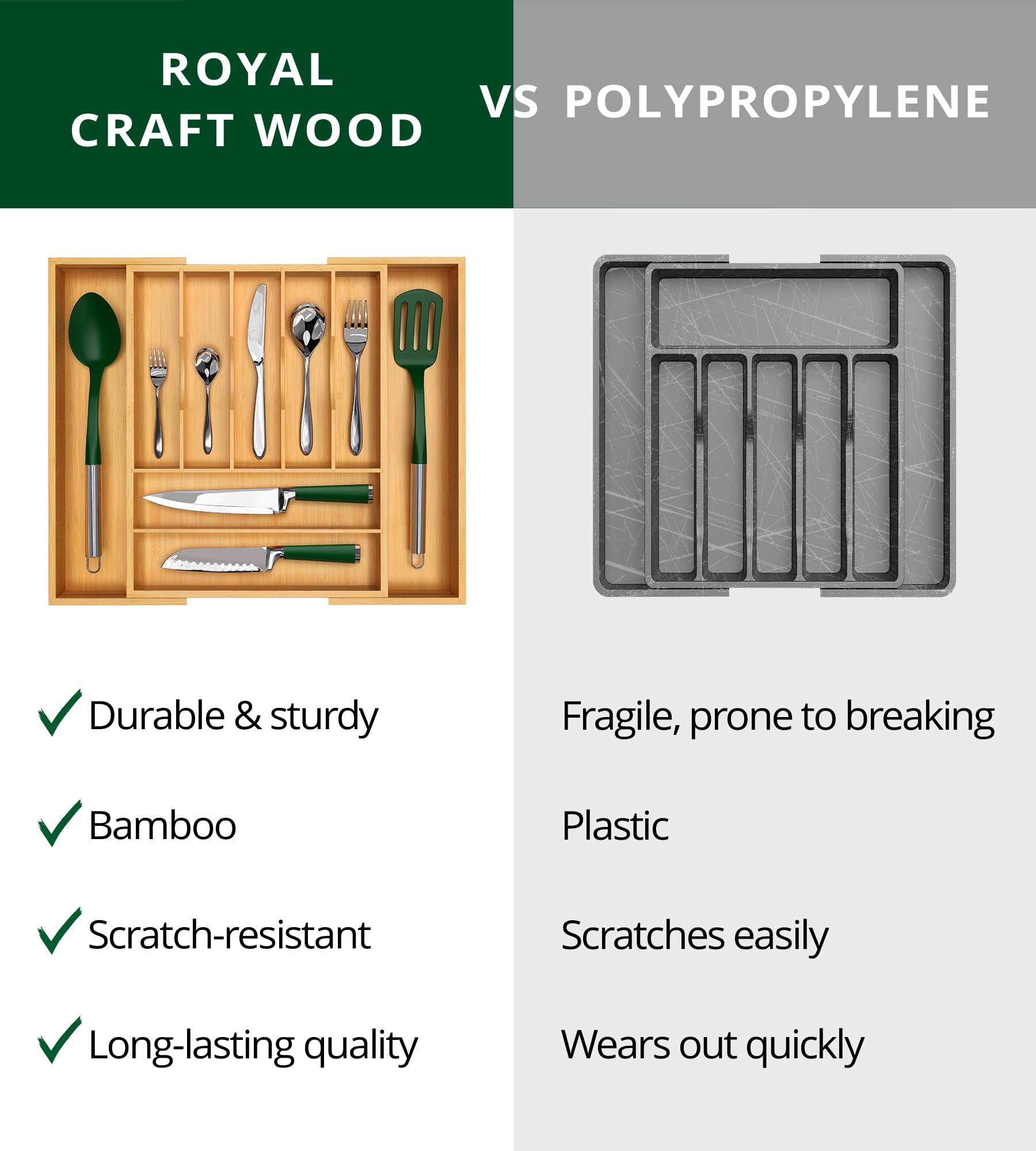 ROYAL CRAFT WOOD en escritorio con bolígrafos, ordena suministros de oficina
