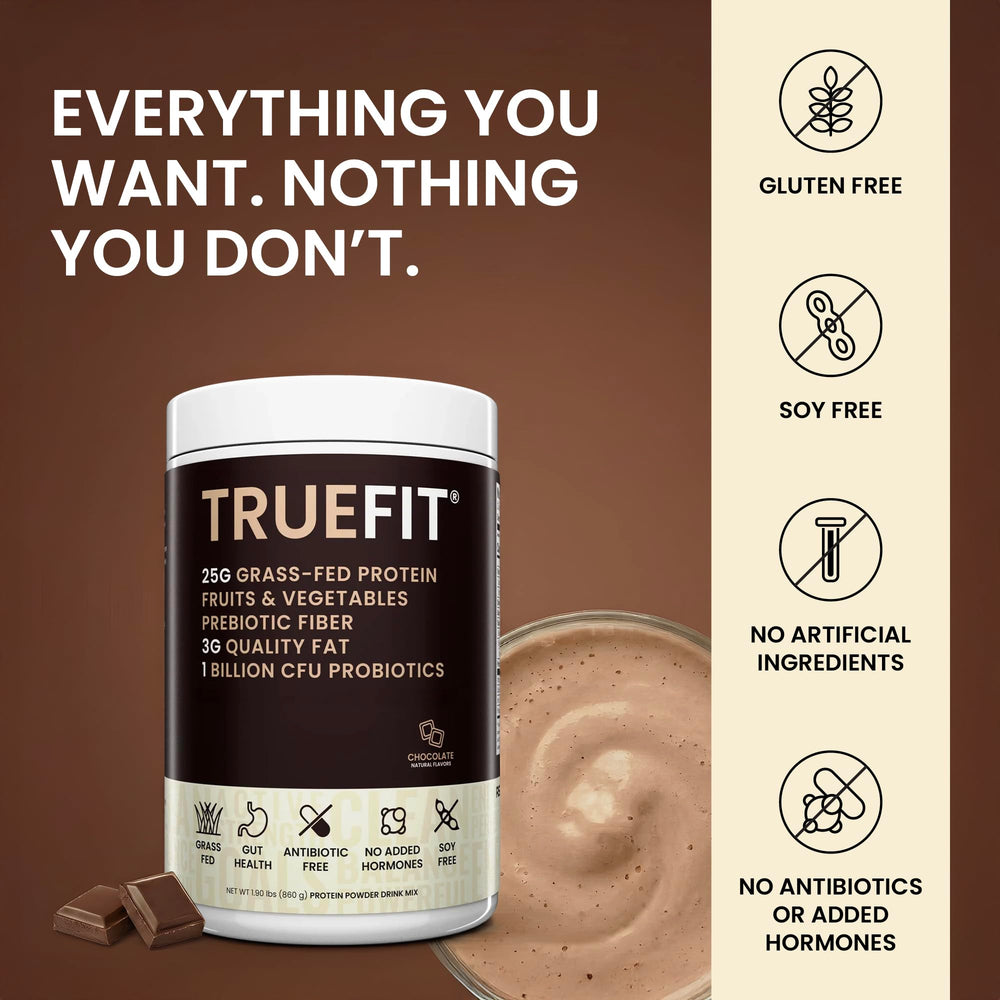 RSP NUTRITION TrueFit nutrition label and ingredients panel showing clean transparency