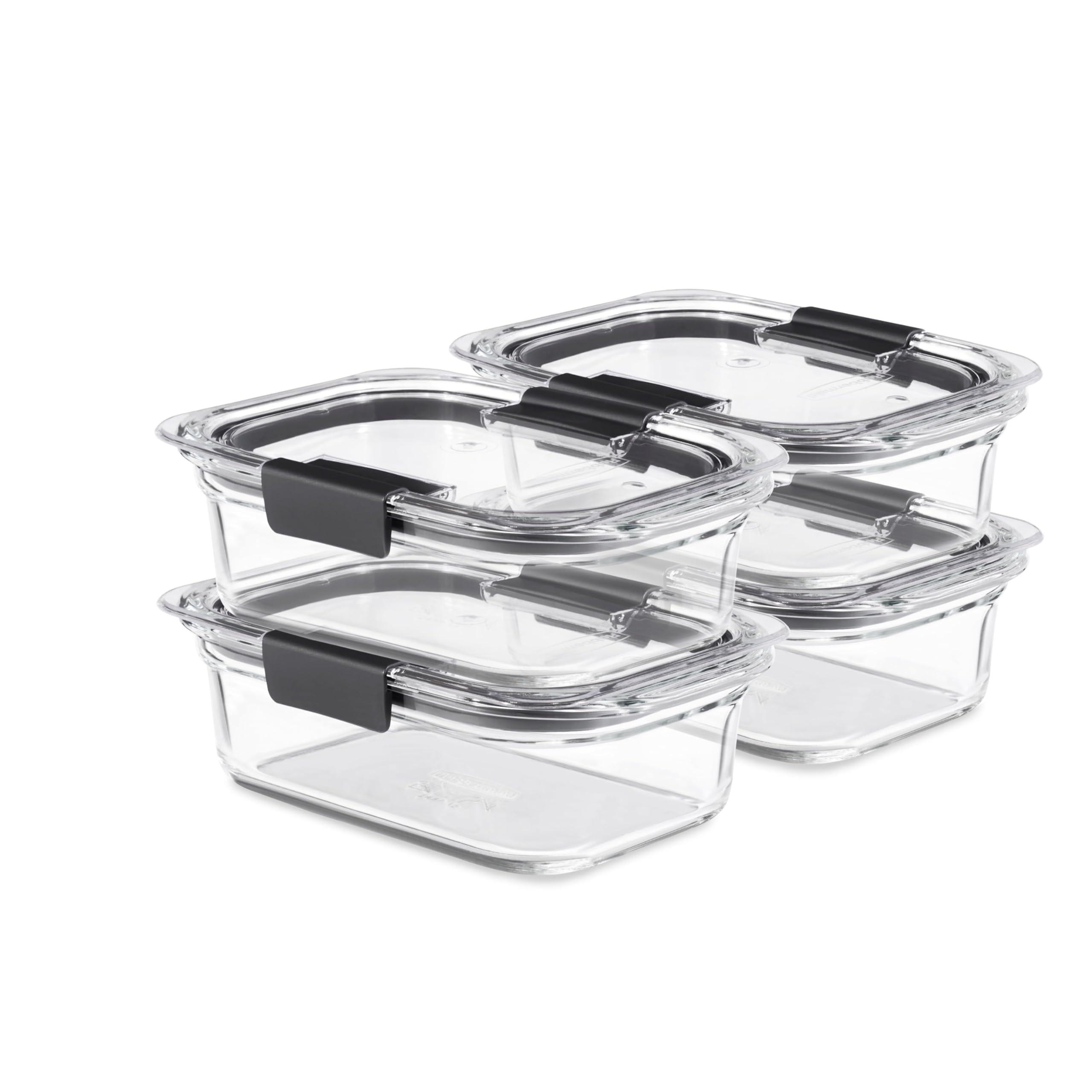 Rubbermaid Brilliance sobre mesa con comida listo para servir y presentación visible
