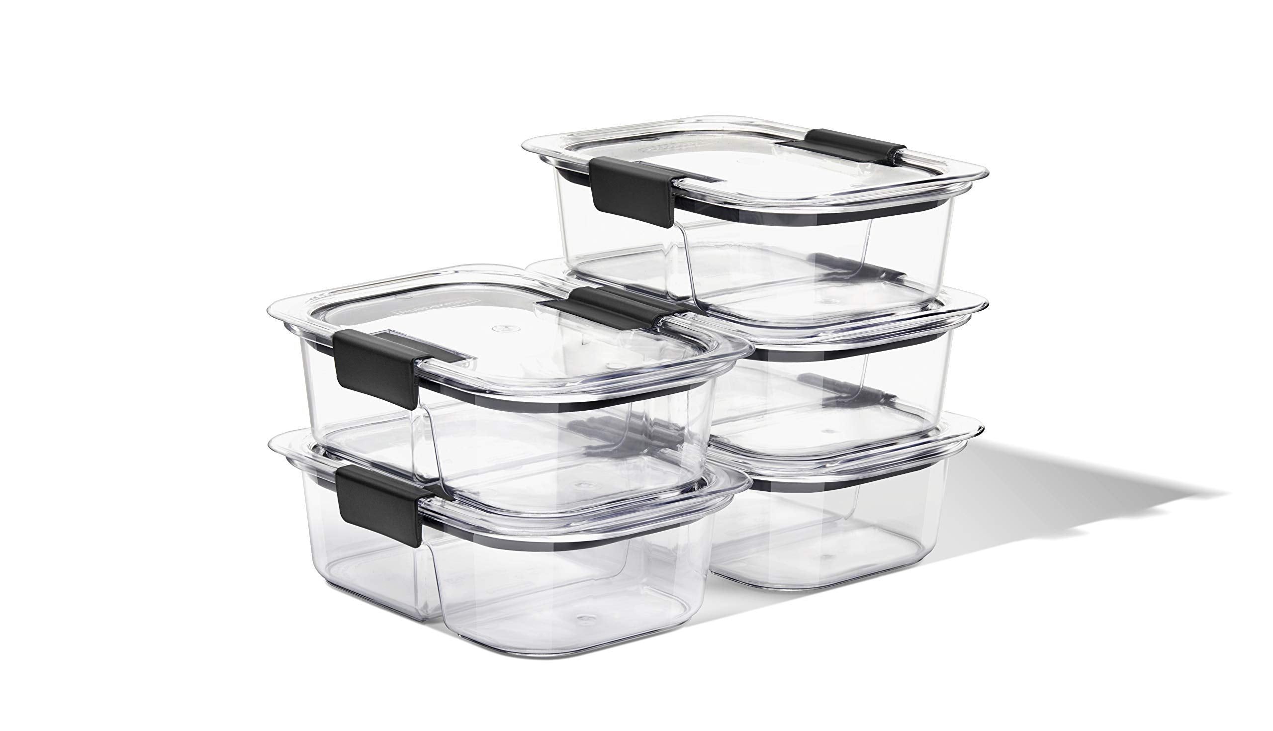 Rubbermaid Brilliance lid close-up showing airtight seal and leakproof protection