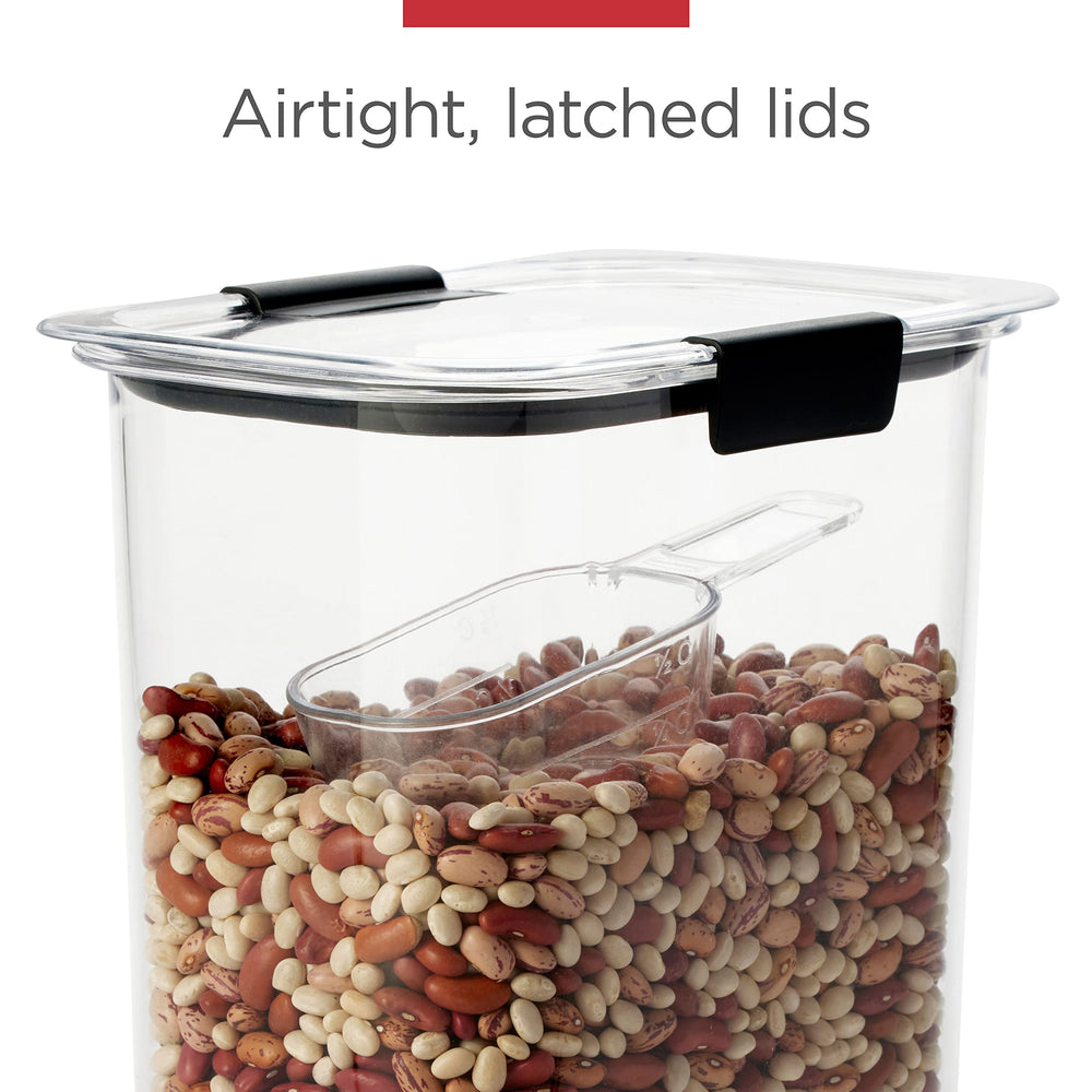 Rubbermaid primer plano de la tapa cristalina demostrando sellado hermético