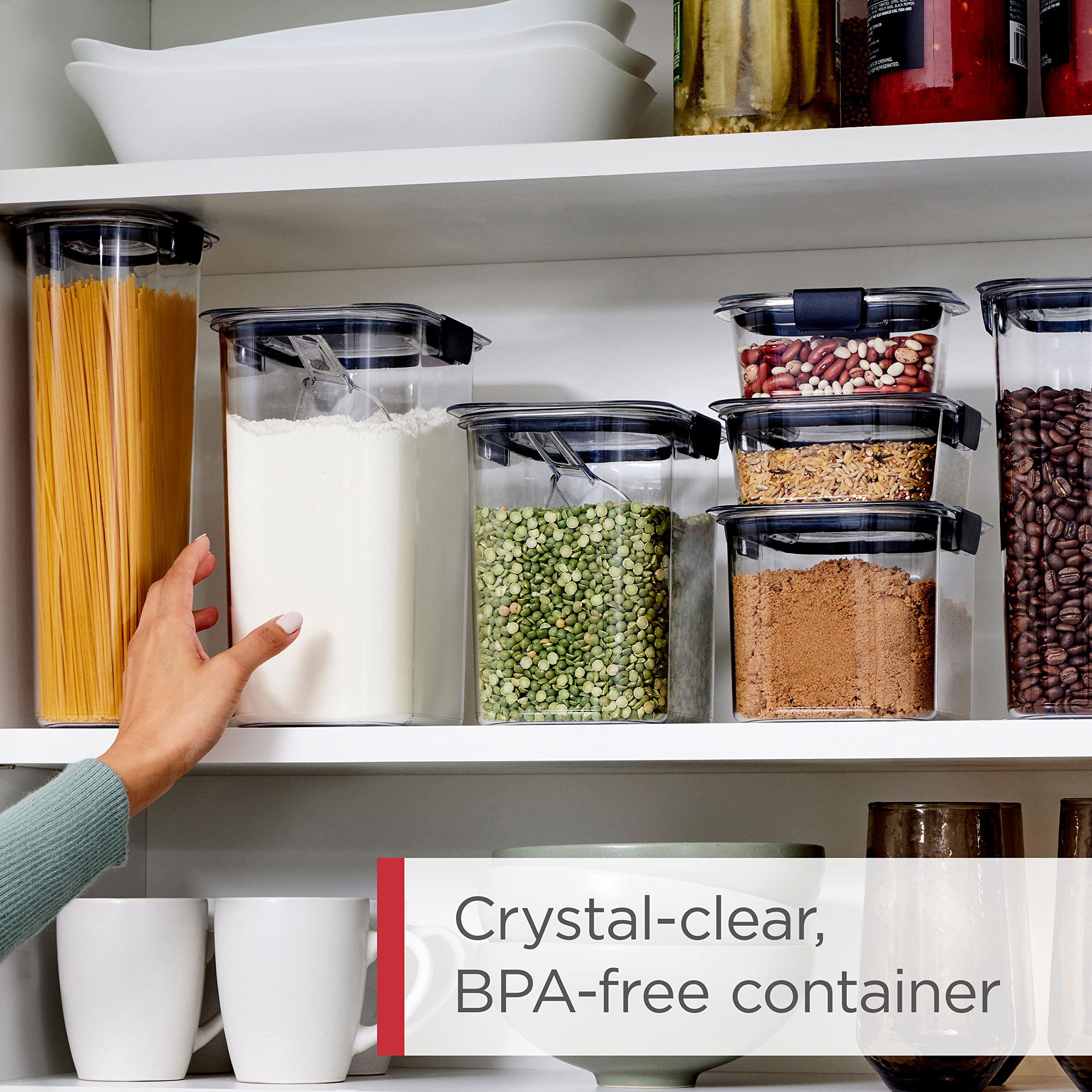 Rubbermaid detalle del plástico Tritan resistente y sin brillo