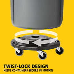 Rubbermaid BRUTE Dolly en uso en cocina profesional agilizando traslados