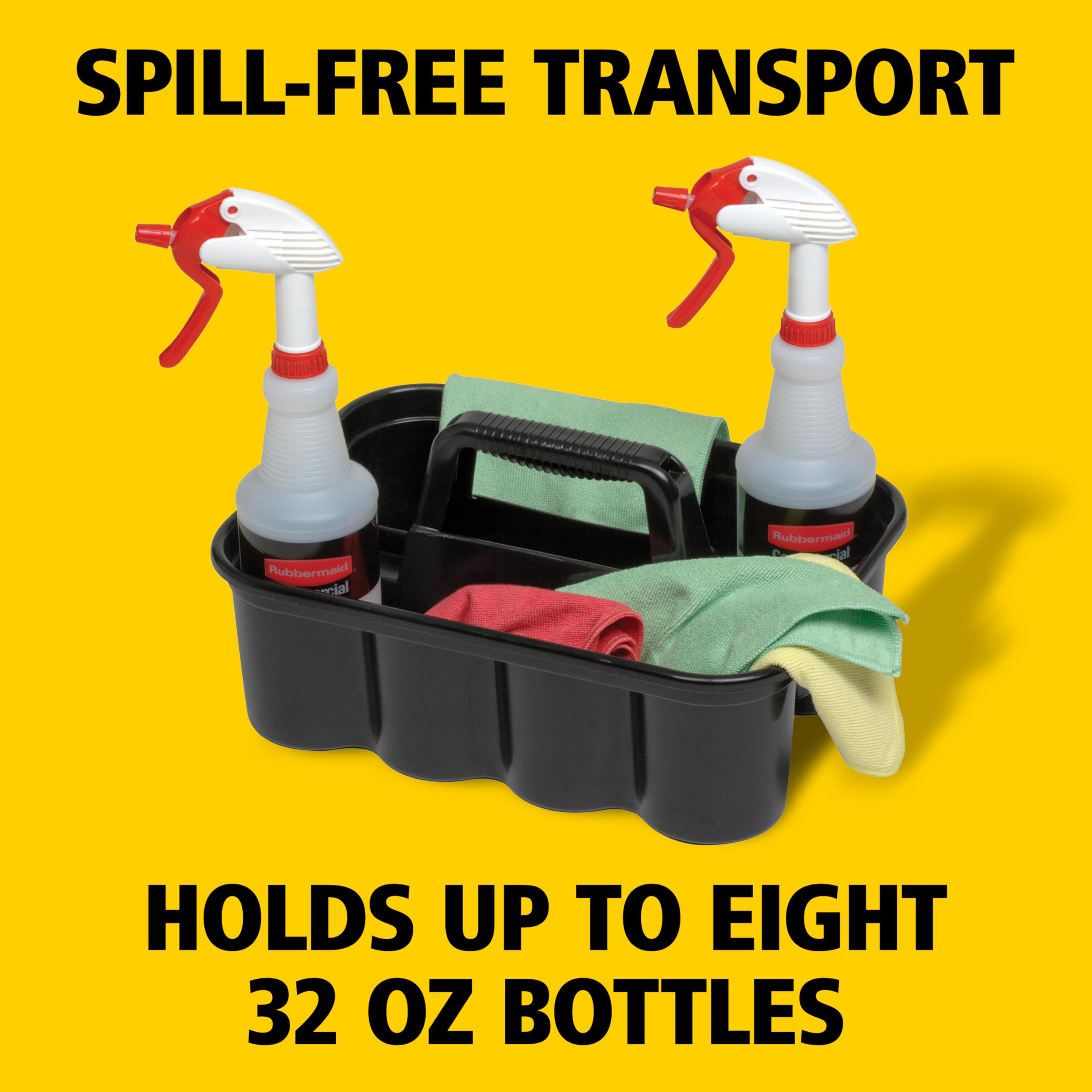 Rubbermaid sosteniendo tazas de café y botellas, ideal para repartos