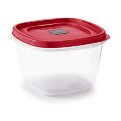 Rubbermaid primer plano de la tapa con ventilación y cierre encajable, previene salpicaduras
