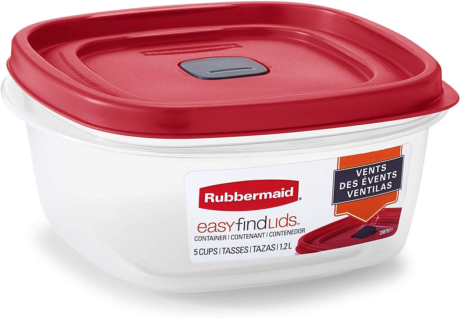 Rubbermaid detalle de tapa ventilada, evita salpicaduras al calentar
