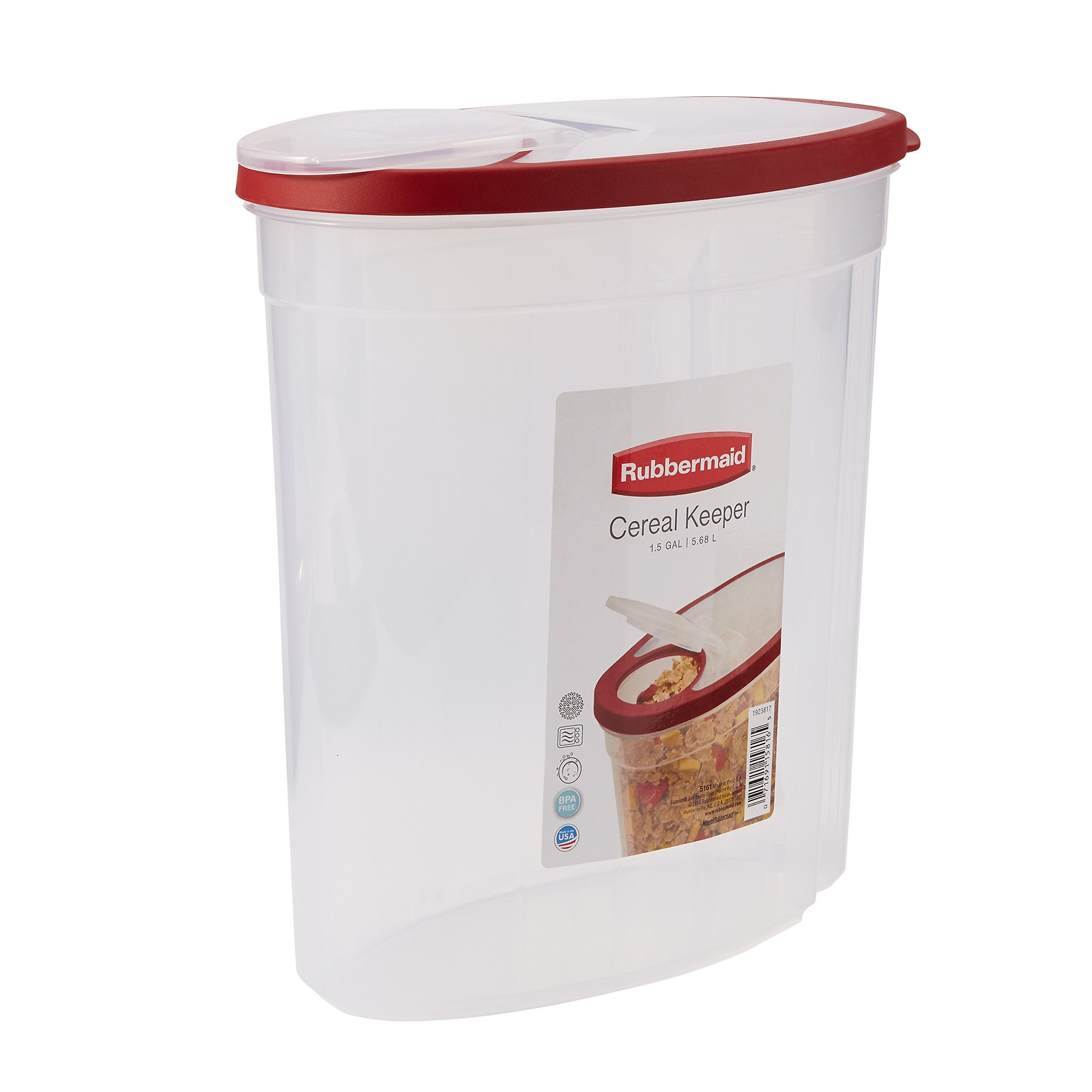 Rubbermaid envase en despensa organizado que optimiza espacio y orden