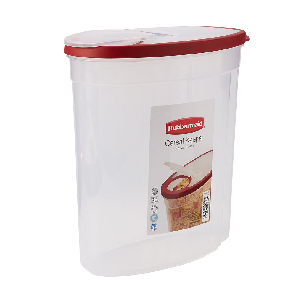 Rubbermaid envase en despensa organizado que optimiza espacio y orden
