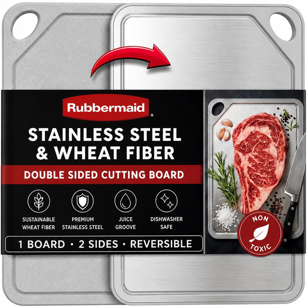 Rubbermaid vista frontal de la tabla doble cara, durabilidad para uso diario