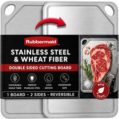 Rubbermaid vista frontal de la tabla doble cara, durabilidad para uso diario
