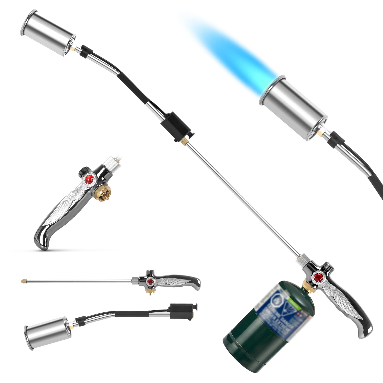 RUBDARK front view assembled torch showing overall design and safe handling benefit