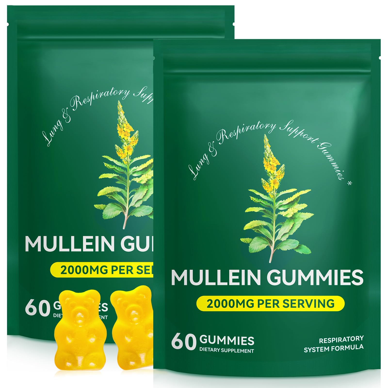 Ruduwu frontal del envase mostrando gomitas y beneficio de apoyo respiratorio