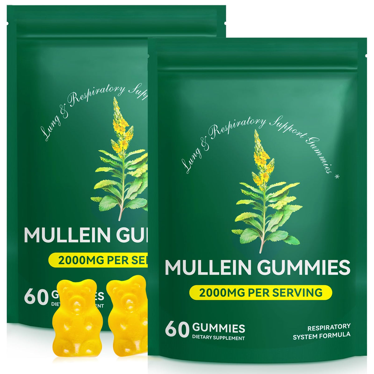 Ruduwu frontal del envase mostrando gomitas y beneficio de apoyo respiratorio