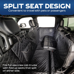Ruff Liners perro sentado seguro en asiento trasero con funda antideslizante