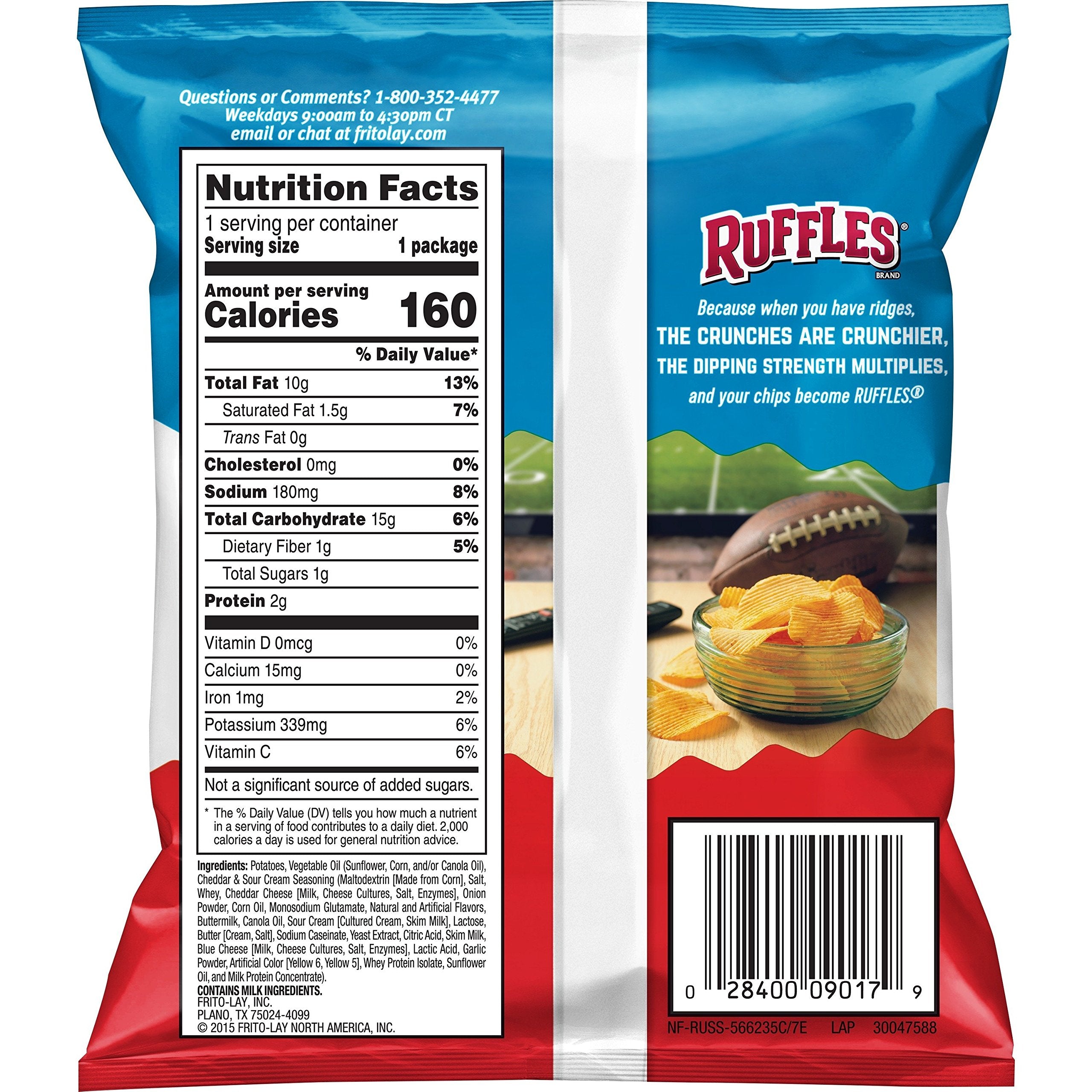 Ruffles textura ondulada de cerca resaltando crujido y resistencia al dip