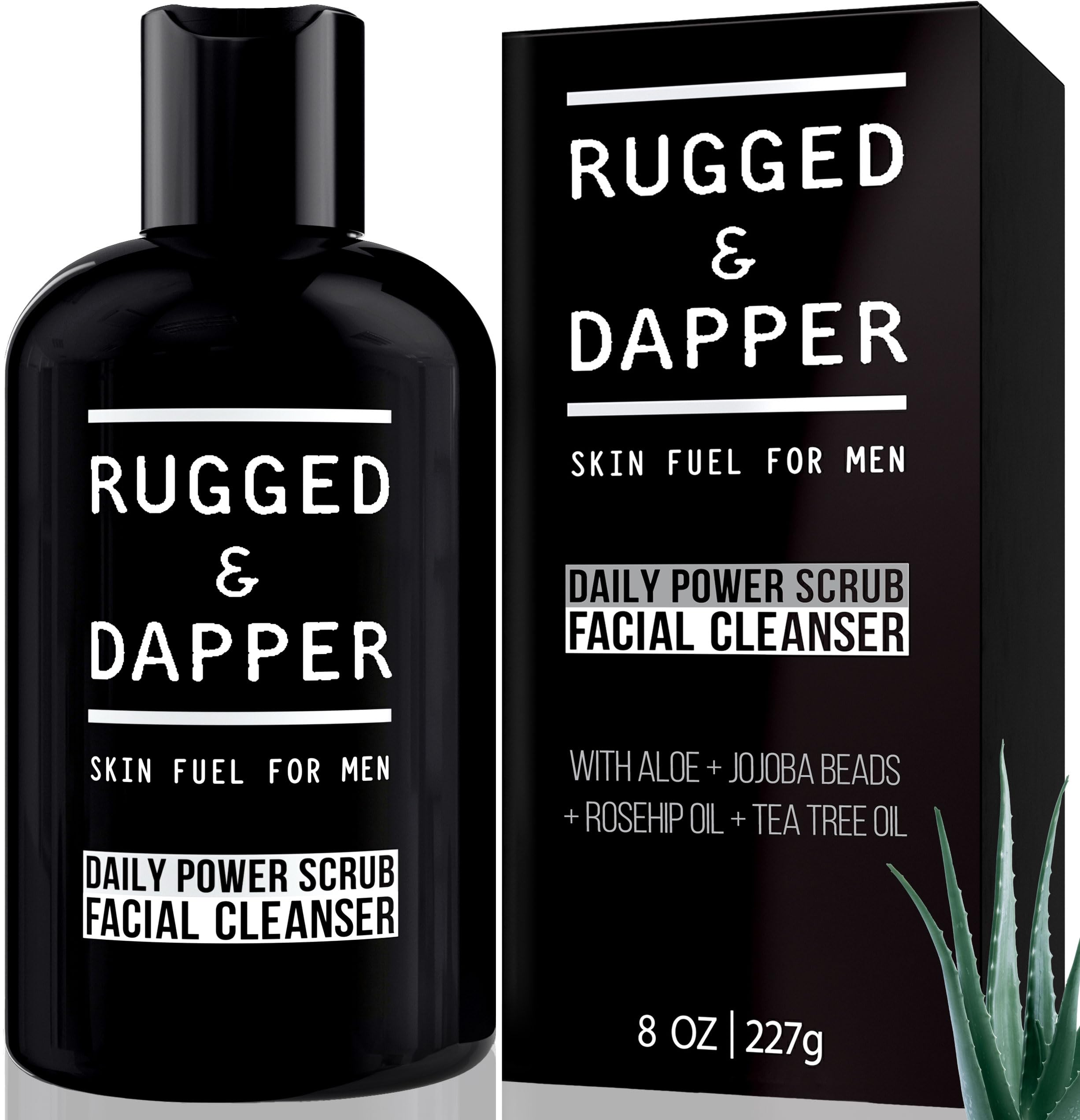 RUGGED & DAPPER frontal del envase mostrando diseño y uso diario