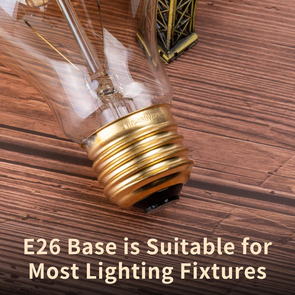 runquiz A19 bulb beside ruler illustrating standard E26 fit