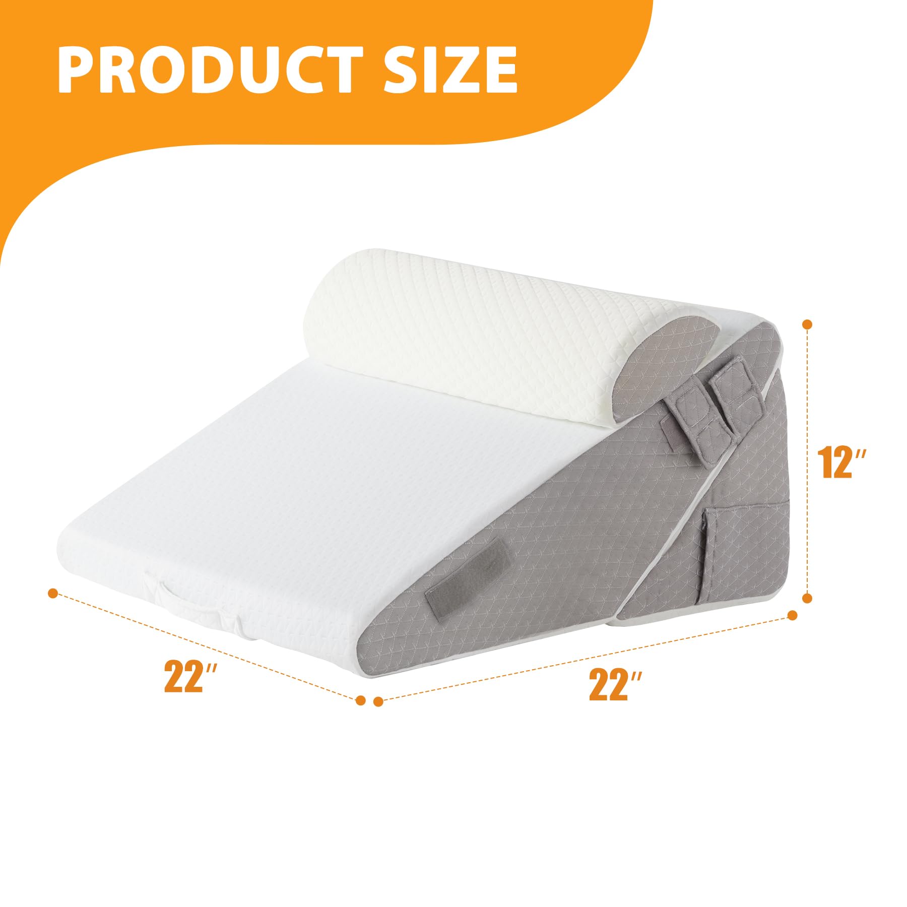 Ruqmuis almohadas en cama para leer con espalda elevada y postura cómoda