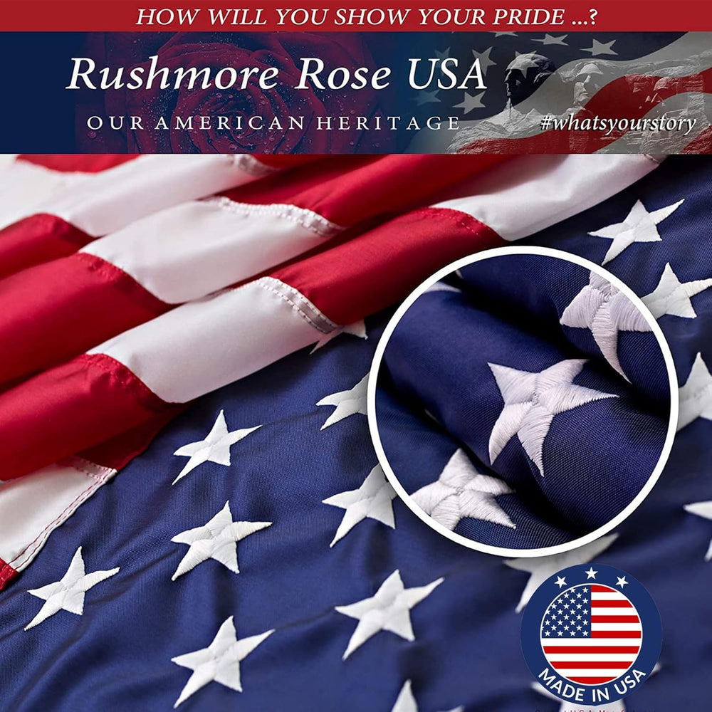 Rushmore Rose USA sewn stripes detail demonstrating reinforced seams