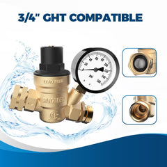 RVGUARD rosca 3/4" GHT en uso, compatibilidad rápida con mangueras estándar