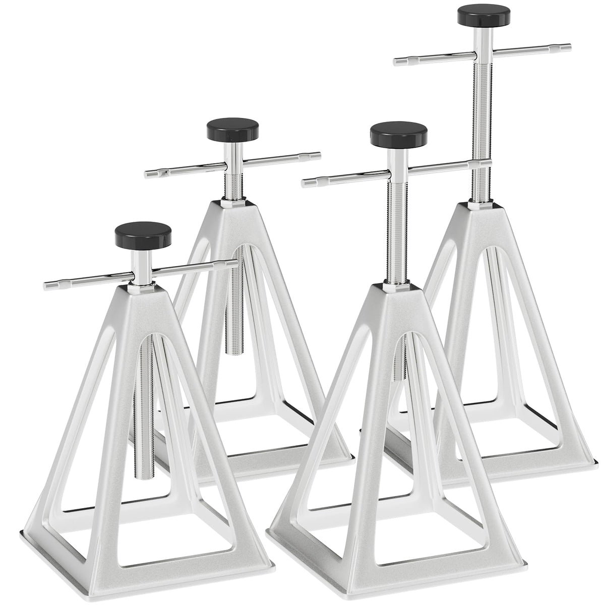 RVGUARD gato apilable frontal mostrando base cuadrada y capacidad estable