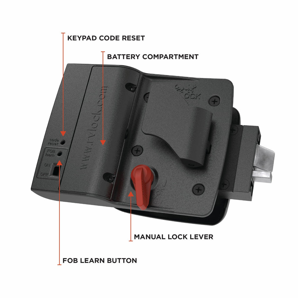 RVLock instalado en puerta con vidrio demostrando ajuste ligero
