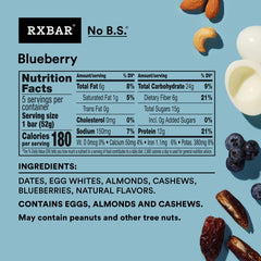RXBAR barrita partida con interior visible y aporte proteico claro