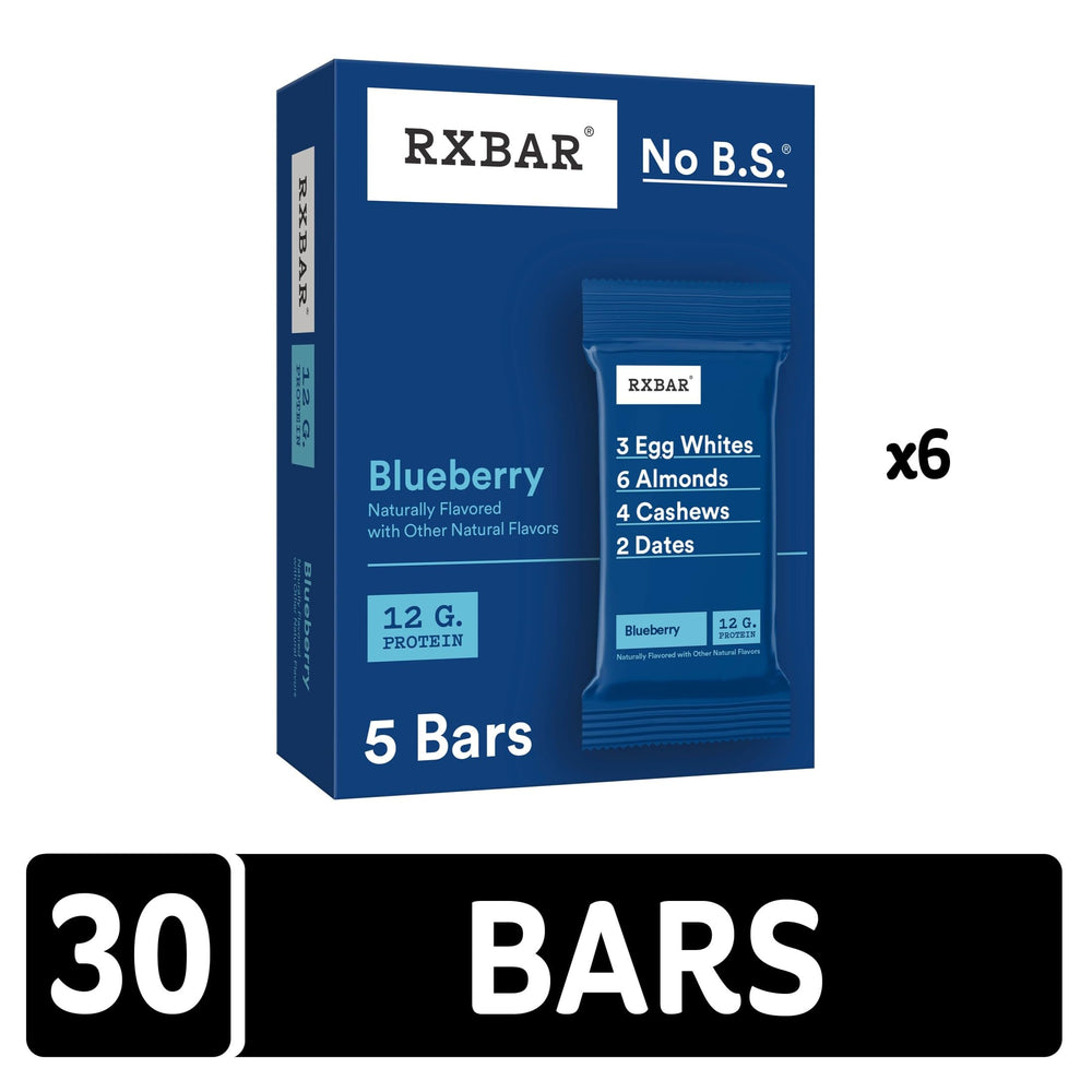 RXBAR ingredientes reales: arándanos, dátiles y nueces para sabor natural