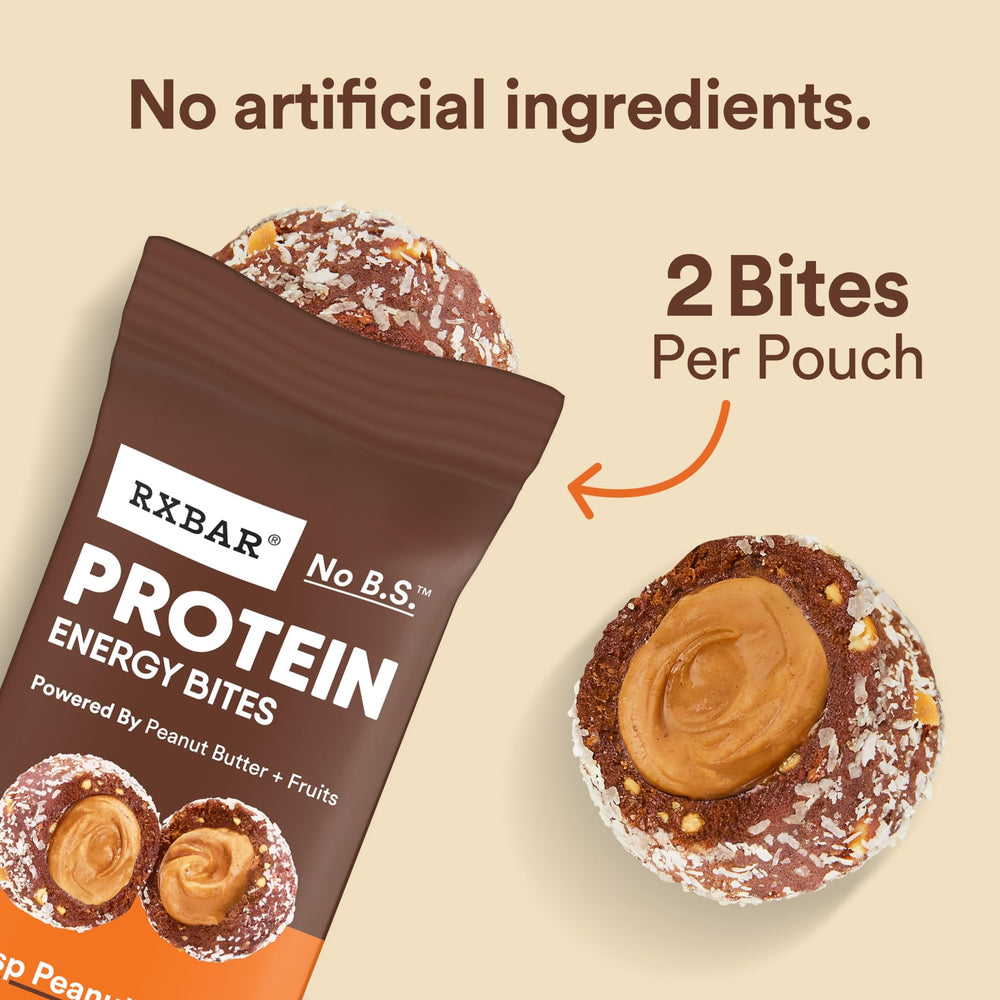 RXBAR detalle de mantequilla de cacahuete como fuente de grasa saludable