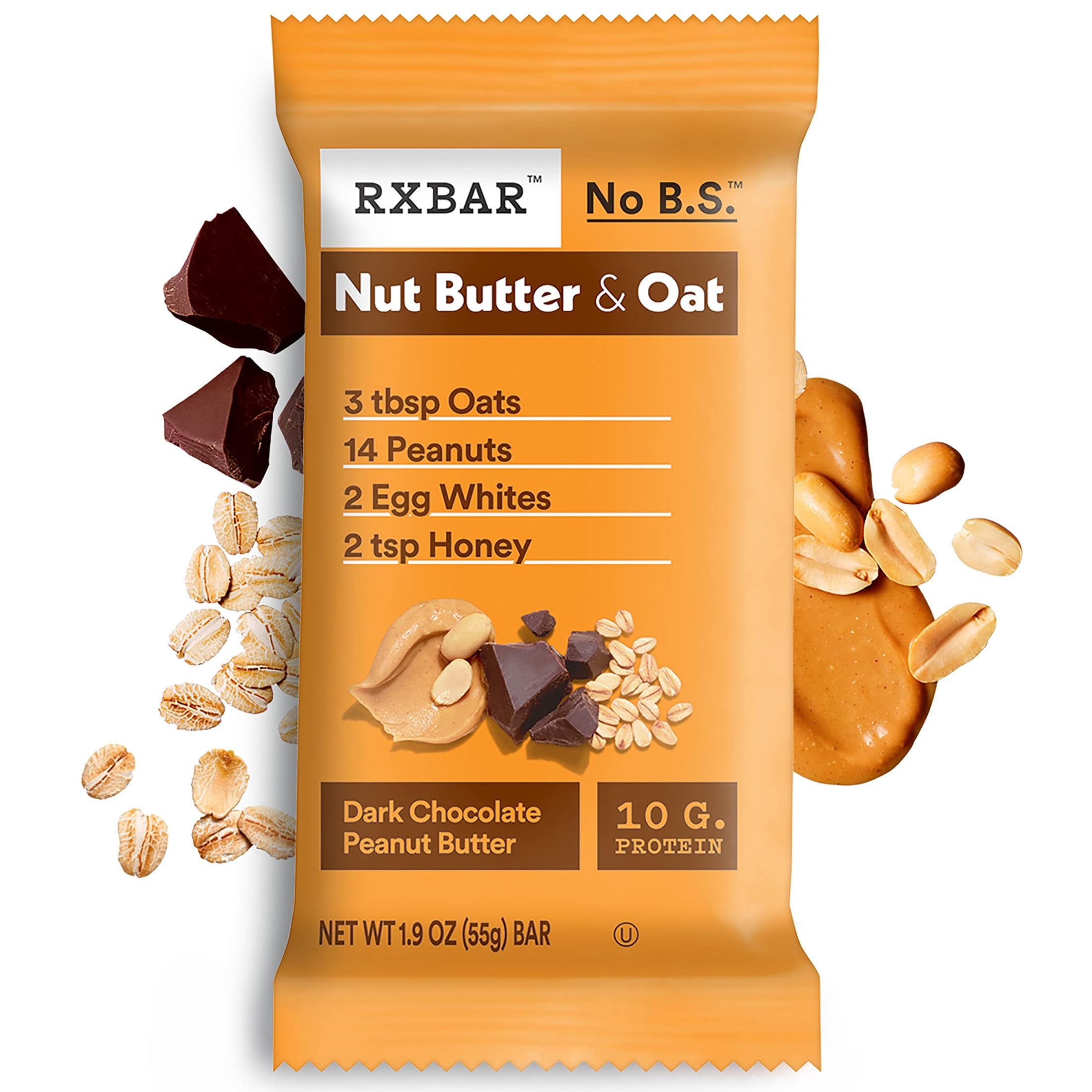 RXBAR barra en la guantera de un coche como snack conveniente en ruta