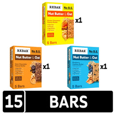 RXBAR textura cercana de la barra que resalta avena y trozos crujientes