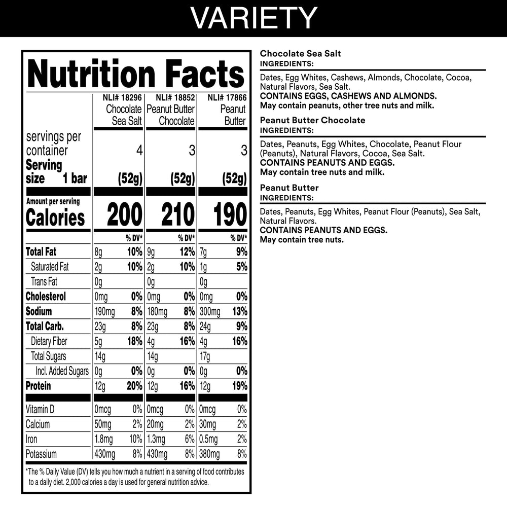 RXBAR detalle de la textura con dátiles que aporta dulzura natural