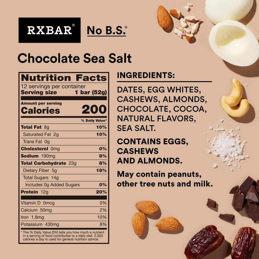 RXBAR textura y trozos de frutos secos que aportan crujiente y sabor real