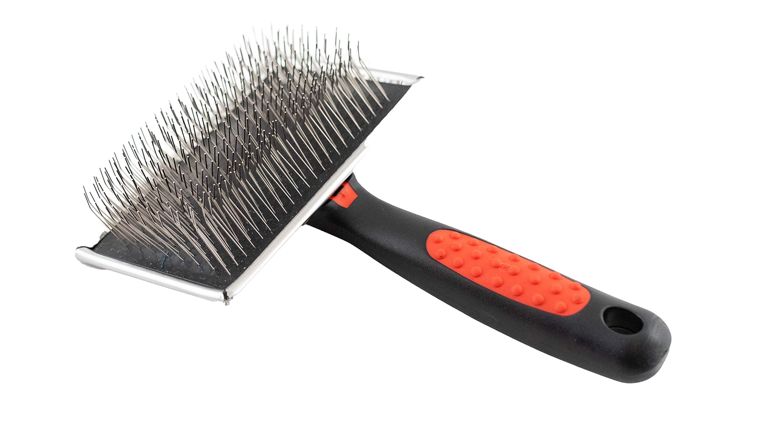 RYAN'S PET SUPPLIES cepillo frontal mostrando cabeza y púas, limpieza profunda