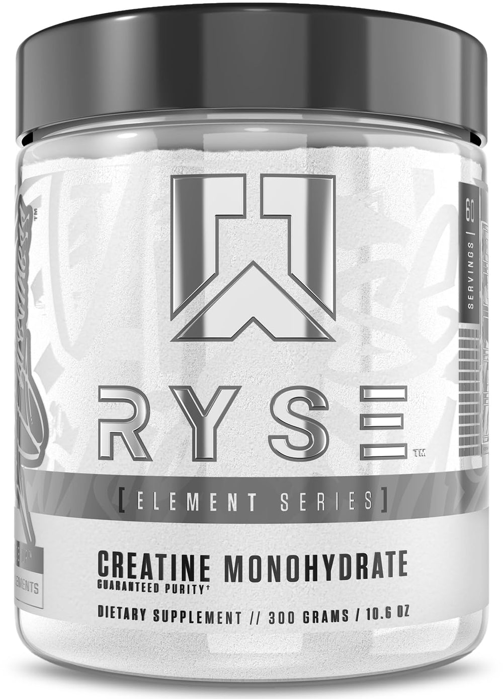 Envase RYSE Creatine Monohydrate frente mostrando marca y presentación, facilita elección